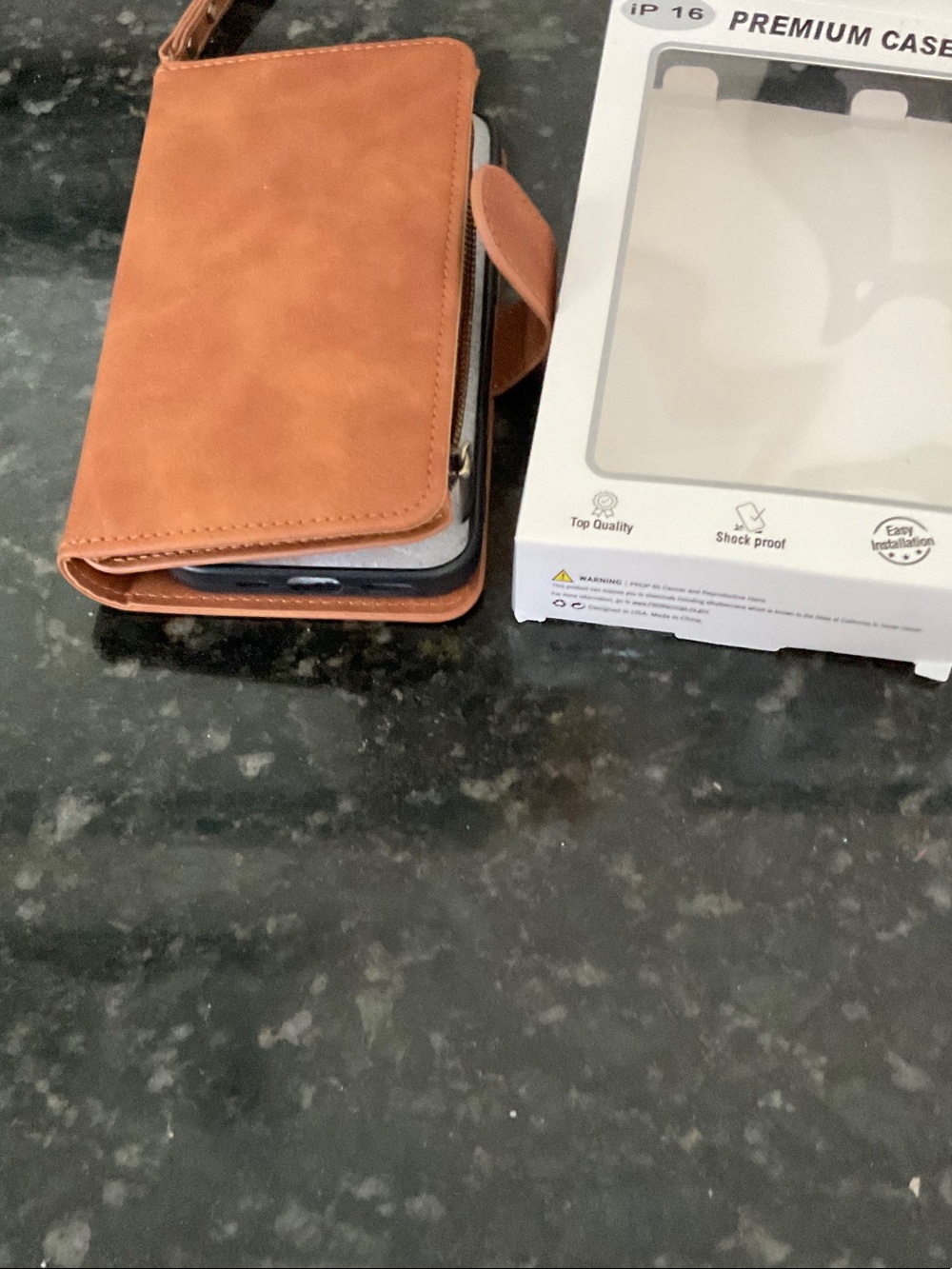 Brand new Leather Wallet Phone Case - Brown
